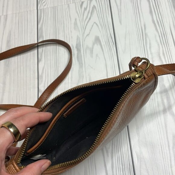 Madewell simple Crossbody Bag English Saddle Brown Leather One Size - Picture 12 of 12